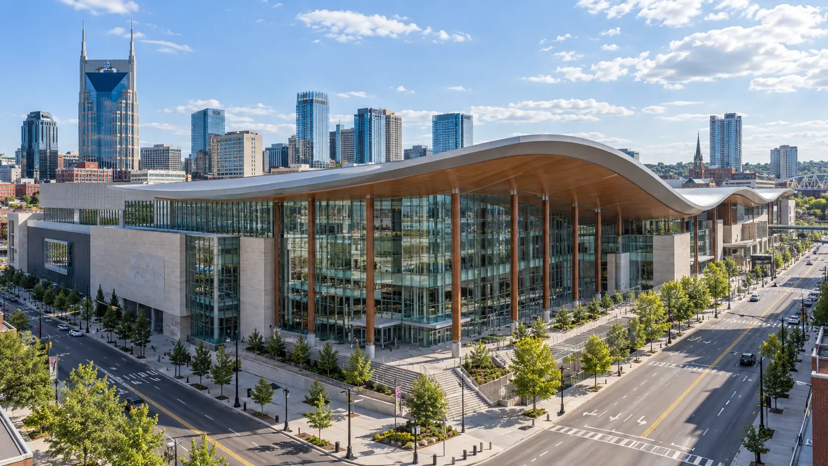 Music City Center in downtown Nashville, where planning is advancing for a Music City Loop connection.